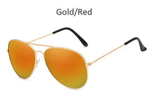 Load image into Gallery viewer, Brand mirror pilot Women Men Shades classic fashion Metal Top Fashion Eyewear Black Silver men's sunglasses zonnebril