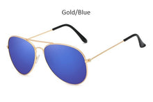 Load image into Gallery viewer, Brand mirror pilot Women Men Shades classic fashion Metal Top Fashion Eyewear Black Silver men's sunglasses zonnebril