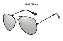 Load image into Gallery viewer, Brand mirror pilot Women Men Shades classic fashion Metal Top Fashion Eyewear Black Silver men&#39;s sunglasses zonnebril
