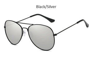 Brand mirror pilot Women Men Shades classic fashion Metal Top Fashion Eyewear Black Silver men's sunglasses zonnebril