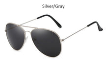 Load image into Gallery viewer, Brand mirror pilot Women Men Shades classic fashion Metal Top Fashion Eyewear Black Silver men's sunglasses zonnebril
