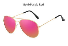 Load image into Gallery viewer, Brand mirror pilot Women Men Shades classic fashion Metal Top Fashion Eyewear Black Silver men's sunglasses zonnebril