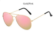 Load image into Gallery viewer, Brand mirror pilot Women Men Shades classic fashion Metal Top Fashion Eyewear Black Silver men's sunglasses zonnebril