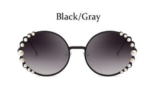 Load image into Gallery viewer, Oversized Round Sunglasses Luxury pearl Brand designer