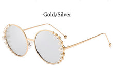 Load image into Gallery viewer, Oversized Round Sunglasses Luxury pearl Brand designer