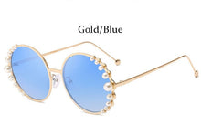 Load image into Gallery viewer, Oversized Round Sunglasses Luxury pearl Brand designer