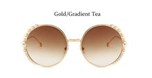 Load image into Gallery viewer, Oversized Round Sunglasses Luxury pearl Brand designer
