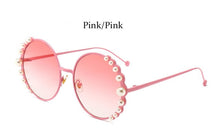Load image into Gallery viewer, Oversized Round Sunglasses Luxury pearl Brand designer