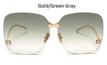 Load image into Gallery viewer, Woman Oversized Rimless Brown Glasses