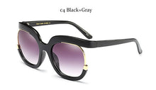 Load image into Gallery viewer, luxury Oversized Square Gradient Sunglasses Women Men Half frame metal Famous Brand Designer Sun glasses Female UV400 Shades