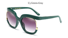 Load image into Gallery viewer, luxury Oversized Square Gradient Sunglasses Women Men Half frame metal Famous Brand Designer Sun glasses Female UV400 Shades