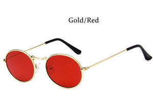 Red Round Glasses Oval Sun Glasses